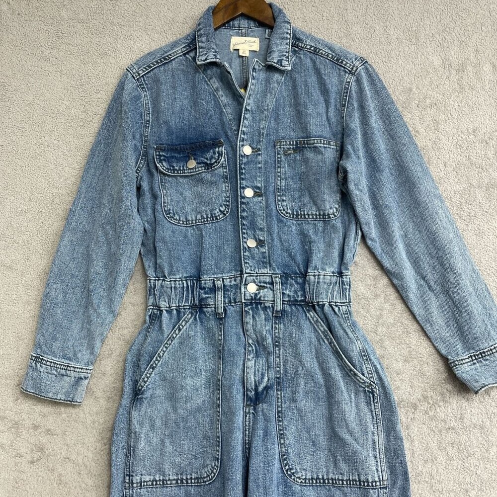NEW Women's 6  Long Sleeve Utility Baggy Denim Jumpsuit - Universal Thread /K892 - Picture 6 of 9